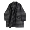 Autumn and Winter Women's Set Korean Checkered Jacket Paired with Slim and Loose Long Sleeved Knitted Dress Two-piece Set