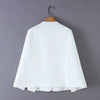 Spring and Autumn Leaderless Design Cape Suit Jacket Office Casual Loose Top Cape Collar Open Sleeve Cape Women's Jacket