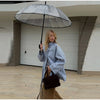 Drawstring Waist Button Women Cargo Jacket Long Sleeve Pockets Spring Casual Female Coat Street Commute Lady Outwear Tops