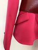 High Street S/S Runway Designer Suit Set Women's Slim Fitting Single Button Belted Blazer Flare Pants Set 2pcs