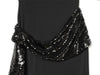 Women Backless Sequin Patchwork Maxi Dress Elegant Wide Sleeve Long Gowns Feminine Evening Party Daily Robes