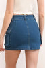 Streetwear Solid Color Cowboy Tight Skirts Women Pocket Design Sense Package Hip Slim Denim Mini Skirt Female Spring