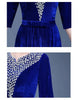 Middle-Aged Mother Golden Velvet Dress Women Autumn Party Dresses Lady V-Neck Temperament Long Dress Female Vestido