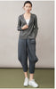 Casual Zipper Hooded Pleated Women's Jacket Spring Loose Solid Color Zipper Design Niche Cardigan Coat 2DB6163
