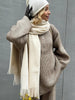Women's Autumn Winter Collared Half Zip Ribbed Knit 2-Piece Set Oversized Wide Leg Pants Sweater Suit