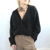 Women Knitted Thick Cashmere Wool Cardigan Chic V Neck Single Breasted Long Sleeve Sweater Fall Winter Coat Outwear