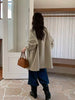 Mid-length Trench Spring and Autumn Retro Korean-style Turn-down Collar Design Loose and Casual Women's Coats