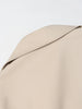 Casual Solid Lapel Lace Up Trench Coat Women's Elegant Long Sleeve Loose Short Coat Autumn Daily Commute Street Outwear