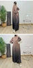 Prom Dress For Women Gradient Long Sleeves Maxi Pleated Print Dresses Spring Female Clothing 2DA3612