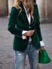 Women's Gold Velvet Blazer, Office Lady Spring Autumn Foreign Atmosphere, Red Blazers Suit, OL Professional Wear