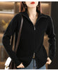 Autumn Winter Long Sleeved Knitted Cardigan Woman Zipper Casual Knitting Sweater Jacket Female Knitwear Top