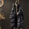 Lagabogy Winter Women Oversize Long Puffer Coat Female Thick Warm White Duck Down Jacket Hooded Loose Parkas Outwear