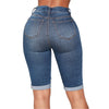 Skinny Jeans for Women High Waist Stretch Denim Trousers Mom Jeans Knee Length Pencil Pants Casual Comfort Trousers Oversize