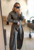Striped Shirt Pants Set Women Elegant Lapel Button Long Sleeve Blouse Straigth Wide Leg Trousers Spring Office Lady Outfits