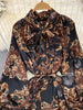 Spring Autumn Women's Long Sleeved Dress Temperament Loose Large Size Lace Up Printed Long Dress Female C329