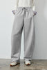 Women's Soft Cotton Curved Leg Long Pants Fall High Waist Drawstring Loose Wide Leg Pear Shape Friendly