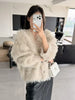 Women Autumn Furry Sweater Coat Single Button Design Knitted Warm Coat Thick Cardigans Clothes Tops For Women Sweater