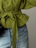 Lace Up Suede Jacket Women Lapel Full Sleeve Single-breasted Pocket Cropped Coat Spring Lady Daily Street Outerwear