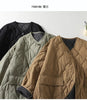 Oversized Women Parkas Collarless Long Sleeve Single-breasted Ladies Winter Coat Casual Thick Warm Outerwear Overcoat