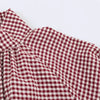 Guobioziy Women's Jacket Autumn Plaid Long-Sleeve Drawstring Loose Jacket Parka Casual Versatile