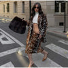Deer Spotted Print Women 2pcs Skirt Sets Notched Lapel Oversized Blazer Midi Skirt Elegant Chic Autumn Winter Office Outfit