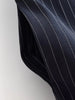 Stripe Pleated Wide Leg Pants For Women Elegant Pockets High Waist Long Trousers Autumn Lady High Street Chic Pants