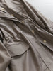 Solid-color Stand Neck Pocket Loose Mid-length Drawstring Waist Casual Trench Coats Women Long Sleeves Coats