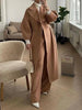 Winter Coat For Women Solid Loose Lapel Double Breasted Trench Vintage Long Sleeve Jackets Warm Thick Woman Coats
