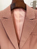 High Street S/S Career Designer Suit Set Women's Elegant Single Button Diamonds Beaded Blazer Pants Suit
