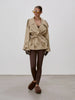 Stand Collar Lace Up Trench Chic Coat Women Long Sleeves Single Breasted Short Windbreaker Spring Daily Street Lady Jacket