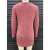 Autumn Women's Milled Pit Stripe V-Neck Solid Colour Button Long Sleeve Ladies Casual Extensions Cardigan Jacket Coat