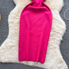 Chic Pearl Design Knitted Women Dress Sexy Wrap Hips Bodycon Party Dress Basic Fall Streetwear Outfits Vestido