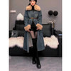 Women's Lamb's Wool Patchwork Cowboys Cotton Coat Jacket Winter Long Overcoat Coat Comfort Winter Coat Women