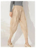 Versatile Slim Pleated Pencil Pants Women Elastic High Waist Solid Color Trousers Casual Autumn 2AA3771