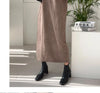Autumn Winter Loose Turtleneck Women's Knitted Long Dresses Long Sleeve Vintage Straight A-line Dress Female