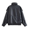 Women's Autumn Standing Collar Leather Jackets Windproof Loose Fold Coats Vintage Style High Street Outdoors Clothes