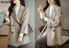 Stylish Long Sleeve Loose Pockets Women Woolen Jacket Autumn Winter Elegant Lapel Thick Female Jackets