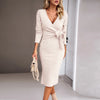 Maternity Womens Solid Color Jacquard V-Neck Knit Long Tight Sleeve Dress Belt Pregnancy Winter Women Sweater Clothes