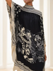 Printed Patchwork Elegant Chic Maxi Dress, Women Spring Autumn Stand Collar Loose Party Dress, Holiday Casual Ladies Dress