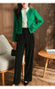 Spring Autumn Women's Blazers 2026New Elegant Slim Cropped Streetwear Green Suit Coat Ladies Jackets Outwear Female Tops