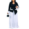 2 Piece African Clothes for Women Spring Autumn Elegant African Long Sleeve V-neck Top Long Pant Matching Sets Outfits