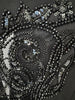 Designer Suit Set Women's Gauze Patchwork Beaded Blazer Chiffon Pants 2cs Set