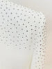 High Street Designer Runway Women's Slim Fit Single Button Rhinestone Diamonds Beaded Blazer Jacket