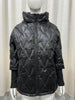 Autumn Winter Hooded Loose Long Sleeve Patchwork Cotton Jacket for Women