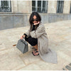 Double-side Long Trench Coats Women's Loose Full Sleeves Single-breasted Pockets Lapel Coats Ladies Spring Outwear