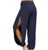 Women Yoga Pants High Waisted Slit Wide Leg Haren Pants Gym Leggings Casual Solid Hollow Workout Trousers Gym Home Wear