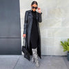 Women’s Coats Thick PU Leather Long Sleeve Winter Notched Neck X-Long Trench Street Wear OL Work Outcoat