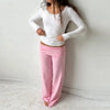 Womens Casual Pajama Pants Striped Low Waisted Lounge Pants Elastic Waist Drawstring Long Trousers