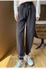 Women's Sports Wool Pants in AutumnWinter Solid Color Pockets Warm High-Quality Casual 100% Merino Pure Wool Small Leg Pants