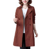 Spring Autumn Comfortable Women's Trench Coat Mid Length Version Temperament Female Windbreaker Outerwear